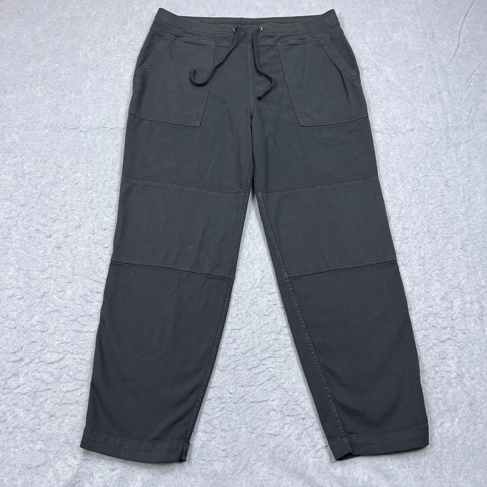 James Perse Utility Pants Womens 4* XL Black Tapered Terry Drawstring Sweatpants